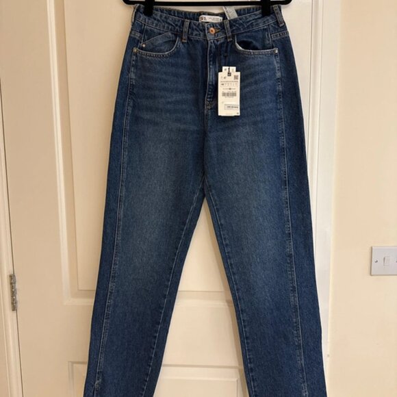 Zara Blue Jeans Size 40 - Picture 1 of 4